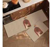 Tapis de cuisine bohème pour sol - Boue de diatomées, antidérapant, absorbant, moderne, résistant aux taches et à la fatigue pour évier, buanderie, bureau (#3, 50 x 150 cm)