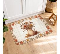 Tapis de cuisine confortable en forme de citrouilles pour sol, moisson d'automne vintage, tapis doux et lavable pour éviers de cuisine, buanderie, salle de bain, 40,6 x 61 cm