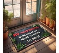Tapis de cuisine d'automne pour la hantise du sol Avertissement : pas d'encombrement - Nous sommes fatigués de cacher les corps ! Paillasson décoratif rétro pour porte d'entrée (40 x 60 cm)