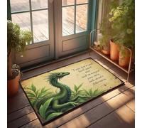 Tapis de cuisine d'automne pour sol Vert Dragon'S Whisper: A Fantasy Tale Dévoilé Paillasson Décoration de porte d'entrée Tapis rétro (40 x 60 cm)