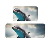 Tapis de cuisine de luxe imprimé dauphin qui vous regarde, pour sol, buanderie, décoration d'intérieur