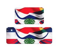 Tapis de cuisine de luxe imprimé drapeau du Costa Rica pour sol, buanderie, décoration d'intérieur