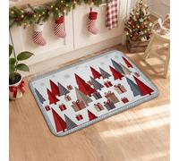 Tapis de cuisine de Noël avec sapins et forêts, 40,6 x 61 cm