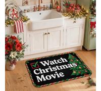 Tapis de cuisine de Noël sur le thème de la liste de contrôle des fêtes | Thème de la liste de contrôle, tapis pour sol de cuisine, biscuit au pain d'épices, tasse de cacao chaud