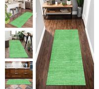 Tapis de Cuisine Devant evier Long Lavable antiderapant Tapis Passage Moderne 50X80CM Vert 3D Abstrait Tapis de Bain Tapis Couloir pour Salon Chambre d'enfant Hall Paillassons d'entrée intérieurs