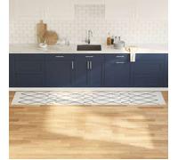 Tapis de cuisine devant évier Vidaxl 300 x 60 cm - velours blanc antidérapant