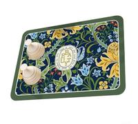 Tapis de Cuisine Diatomite 40x60cm Absorbant(Chimu) | Matériau diatomite, absorption instantanée, garde le comptoir sec, motif floral élégant, pour facile à nettoyer