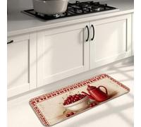 Tapis de cuisine doux et confortable à motif de fleurs de cerisier pour sol, motif de fruits rustiques, coussins printaniers, confortables, lavables pour cuisine, éviers, buanderie, salle de bain