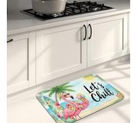 Tapis de cuisine doux pour sol, motif oiseaux tropicaux tropicaux, style plage coloré, confortable, lavable, antidérapant pour cuisine, évier, buanderie, salle de bain, 50,8 x 78,7 cm