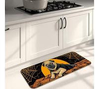 Tapis de cuisine doux sur le thème de l'Halloween - Rembourré - Lavable - Antidérapant - Pour éviers de cuisine, buanderie, salle de bain - 40,6 x 119,4 cm