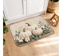 Tapis de cuisine en eucalyptus pour sol, ferme, pichet rustique, vert printanier, confortable, lavable, décoration pour évier, buanderie, salle de bain, entrée, 40,6 x 61 cm