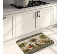 Tapis de cuisine en forme d'agrumes pour sol, motif fruits vintage, doux, rembourré, confortable, lavable, antidérapant pour éviers de cuisine, zones de cuisson, 50,8 x 78,7 cm