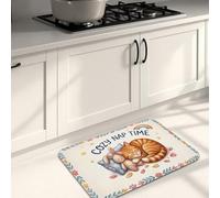 Tapis de cuisine en forme de chats ludiques pour le sol, tapis doux et confortable pour la sieste saisonnière, tapis décoratif pour éviers, buanderie, salle de bain, 40,6 x 61 cm