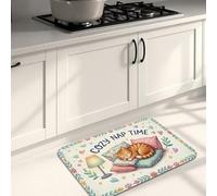 Tapis de cuisine en forme de chats ludiques pour le sol, tapis doux et confortable pour la sieste, tapis décoratif saisonnier, confortable, lavable pour évier, buanderie, salle de bain, 50,8 x 78,7 cm
