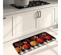 Tapis de cuisine en forme de citrouille pour sol, moisson d'automne vintage, doux, rembourré, confortable, lavable, antidérapant pour cuisine, évier, buanderie, salle de bain, 40,6 x 119,4 cm