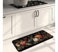 Tapis de cuisine en forme de citrouille pour sol, moisson d'automne vintage, doux, rembourré, confortable, lavable, antidérapant pour cuisine, évier, buanderie, salle de bain, 40,6 x 119,4 cm