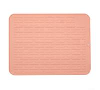Tapis de cuisine en silicone antidérapant pour évier résistant à la chaleur avec plan de travail suspendu 40 x 30 cm Trou de drainage Plus Stor (rose)