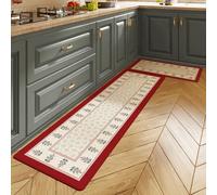 Tapis De Cuisine Fleurs Rouges Tapis Cuisine Devant Evier Long Antidérapant Et Lavable Tapis De Sol Cuisine Et Lavable Moderne Salon Couloir