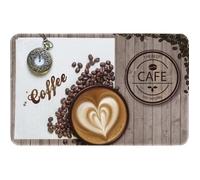 ID Mat Decor DE Cuisine Coffee, Fibres Synthétiques, Marron, 50x80x0,4 cm