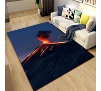 Tapis De Cuisine, Impression 3D Paysage D'Éruption De Magma Volcanique Tapis Antidérapant Imprimé Tapis Carré Ménage Tapis De Sol De Canapé Antidérapant 200 X 300 Cm - Avec Support En C /2524317955417