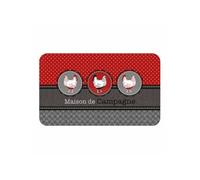 Tapis de Cuisine Imprimé "Auberge" 45x75cm Rouge Rouge G