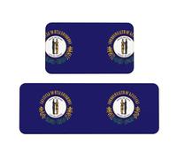 Tapis de cuisine imprimé drapeau de l'État du Kentucky - Tapis de cuisine pour sol - 2 pièces - Pour la maison, le bureau, l'évier, la buanderie