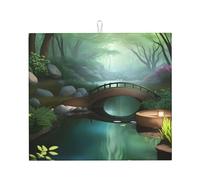 Tapis de cuisine imprimé Little Bridge in the East - Tapis de séchage super absorbant, facile à nettoyer et séchage rapide