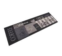 vidaXL Tapis de cuisine lavable impression café noir 60x180 cm velours 136556