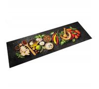 Tapis de cuisine lavable impression d épices 60x180 cm velours