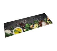 Tapis de cuisine lavable impression d épices 60x180 cm velours