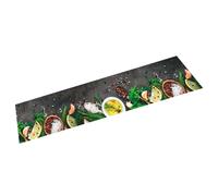 vidaXL Tapis de cuisine Impression d'épices lavable antidérapant velours 60x180 cm
