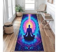 Tapis De Cuisine Mandala, Tapis De Couloir Méditation, Chambre Buanderie Couloir Et Balcon Passage Carpet 80x200cm Poils Ras Lavable en Machine Antidérapant Rugs