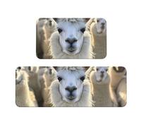 Tapis de cuisine mignon imprimé lama pour sol, tapis de cuisine, pour divers espaces intérieurs et extérieurs