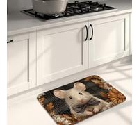 Tapis de cuisine mignon pour sol, tapis vintage à motif floral, doux, rembourré, confortable, lavable, antidérapant pour cuisine, évier, buanderie, salle de bain, 50,8 x 78,7 cm