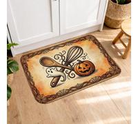 Tapis de cuisine motif citrouilles pour sol, ferme, moisson, cuisine, automne, orange confortable, lavable pour évier, buanderie, salle de bain, meuble-lavabo 40,6 x 61 cm