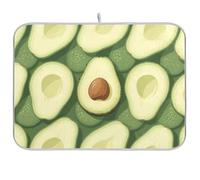 Tapis de cuisine motif dessin animé fruits frais avocat tapis de comptoir vaisselle tapis de séchage Jumbo vaisselle tapis de séchage 45,7 x 61 cm