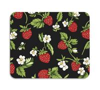 Tapis de cuisine motif fraises noires pour sécher la vaisselle, lavable, absorbant, tapis de terre de diatomée, accessoires de cuisine, 60 x 50 cm