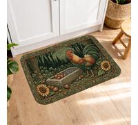 Tapis de cuisine motif tournesol pour sol, tapis d'évier de cuisine traditionnel, rustique, motif floral, fruits printaniers, doux, lavable pour évier, buanderie, entrée, salle de bain, 50,8 x 78,7 cm