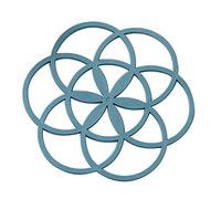 Tapis de cuisine multi-usage finement sculpté avec motif floral creux pour protéger la table contre les marques d'eau Cadeau vaisselle en silicone