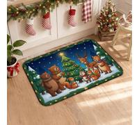 Tapis de cuisine Père Noël et ses amis Noël 40,6 x 61 cm