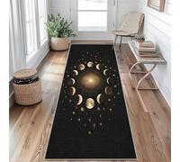 Tapis De Cuisine Phase Lune, Tapis De Couloir Phase de Lune Mystique, Chambre Buanderie Couloir Et Balcon Passage Carpet 80x300cm Poils Ras Lavable en Machine Antidérapant Rugs
