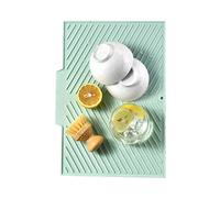 Tapis de cuisine pliable en silicone résistant à la chaleur | Design texturé antidérapant avec canaux de drainage pour assiettes, tasses, ustensiles, comptoir et évier