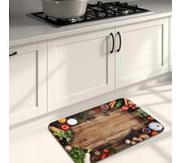 Tapis de cuisine rustique pour sol, style planche de bois, tapis antidérapant et lavable, tapis décoratif pour zones de cuisson à la maison, 50,8 x 78,7 cm