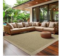 SIMPEX Tapis intérieur extérieur 120x170 cm Vert uni Lavable imperméable Facile d'entretien Tissage Plat idéal pour Balcon terrasse Jardin et Cuisine