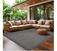 SIMPEX Tapis intérieur extérieur 60x100 cm Coureur Noir Lavable imperméable Facile d'entretien Tissage Plat pour Couloir entrée Balcon terrasse Jardin et Cuisine
