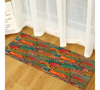 Tapis de Cuisine Style Ethnique Antidérapant Tapis Cuisine Devant Evier Antidérapant Tapis de Sol Absorbant Lavable Décoration Tapis Antidérapant de Salle de Bain 50 x 140cm