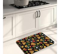 Tapis de cuisine sur le thème de la nourriture pour le sol, collations colorées, tapis doux, rembourré, confortable, lavable, antidérapant, pour éviers de cuisine, zone de cuisson, 50,8 x 78,7 cm