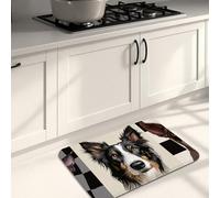 Tapis de cuisine sur le thème du chien pour sol, portraits d'animaux mignons, tapis doux, rembourré, confortable, lavable, antidérapant pour cuisine, évier, buanderie, salle de bain, 50,8 x 78,7 cm