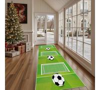 Tapis de Cuisine Thème Sportif Football Américain Antidérapant et Lavable, Tapis de Couloir Long Jeu Ballon Devant Evier, Paillasson Absorbant Entrée et Salle de Bain 80x240 cm