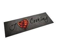 Tapis de cuisine - vidaXL - Lavable - Noir - Imprimé texte - 180 x 60 cm
